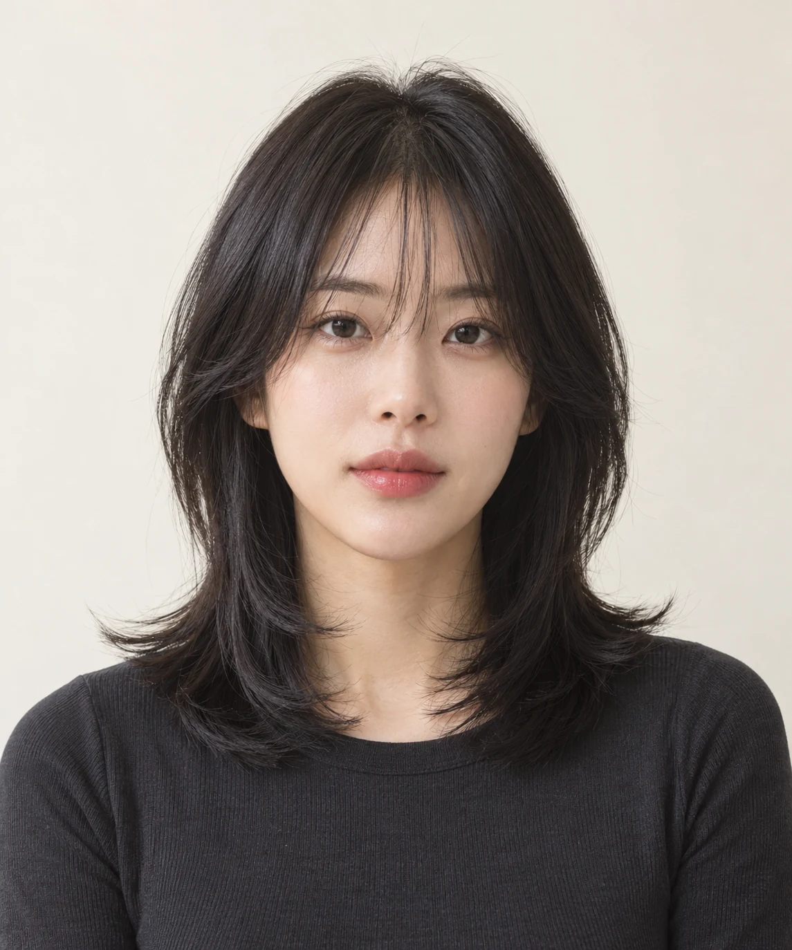 허쉬컷을 한 여자 모델